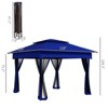 VisioGear 11'*11' Pop Up Canopy, Outdoor Patio Gazebo Shelter with Removable Zipper Netting, Instant Event Tent, Blue, 128"*128"*104.3" - 3 of 4