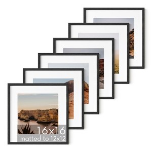 Haus and Hues Set of 6 Oak Wood Single Picture Frame with Plexiglass Cover - 1 of 4