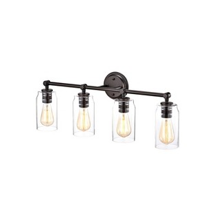 Chloe Lighting Joyce Contemporary 4 Light Rubbed Bronze Bath Vanity Fixture 28"Width - 1 of 4