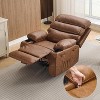 Garvee PU Leather Extra Wide Manual Recliner - Massage, Heat, 1.5X Sponge Comfort Arm and Back, High Backrest, Adjustable Recliner - 4 of 4