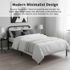 FurnitureR Metal Bed Frame Twin Size with Headboard and Footboard, , Noise-Free Design, Underbed Storage, No Box Spring Required, Black - 4 of 4