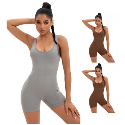 INSPIRE CHIC 3 Pcs Women's U Neck Full Hollow Back Butt Lifter Body Shaper