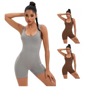 INSPIRE CHIC 3 Pcs Women's U Neck Full Hollow Back Butt Lifter Body Shaper - 1 of 4