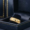 Jewelry Avalanche 7mm Dome Gold Tungsten 3-stone Diamond Wedding Band - Comfort Fit - 4 of 4