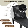 ModernLuxe 2-Piece Outdoor Chaise Lounges Set Resin Pool Lounge Chairs with Adjustable Backrest for Patio Poolside Beach, Black/Brown - 3 of 4