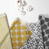 Bacati - Ikat Yellow/Gray Dots/Giraffe Swaddling Muslin Blankets set of 4 - 2 of 4