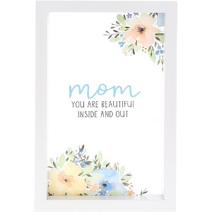 Pavilion Gift Company - Mom - 5.5" x 8.5" Framed Glass Plaque - Wall Sign Panels - 1 of 4