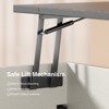 Lift Top Wood Square Center Table with Charging Station, Rustic Coffee Table - 4 of 4