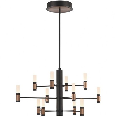 Eurofase Lighting Albany 12 - Light Chandelier in  Black/Brass