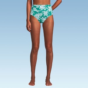 Lands' End Women's Chlorine Resistant Pinchless High Waisted Bikini Bottoms - 1 of 3