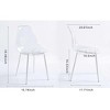 Spoon Shaped Plastic Dining Chair, Set of 4, Metal & Wood Leg, Some Have Soft Cushions - 2 of 4