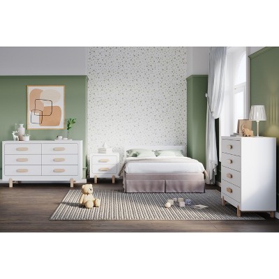 Child Craft Park Heights 4-in-1 Convertible Euro Crib, Dresser, Chest, and Nightstand 4-Piece Nursery Set, Arrives Fully Assembled