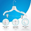 HARDW Crystal Designed Pant/Skirt Hangers Clothes Hangers with Clips, 360 Swivel Hook (12 Pack) - 3 of 4