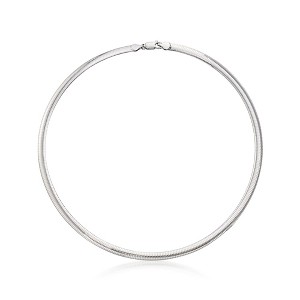 Ross-Simons Italian 6mm Sterling Silver Omega Necklace - 1 of 4