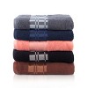 100% Cotton Medium Weight Geometric Border 8 Piece Assorted Bathroom Towel Set by Blue Nile Mills - 4 of 4