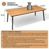 Crestlive Products Outdoor Dining Set Patio Dining Table with folding Dining Chairs Wooden-Like Top and Aluminum Frame Umbrella Hole - 3 of 4