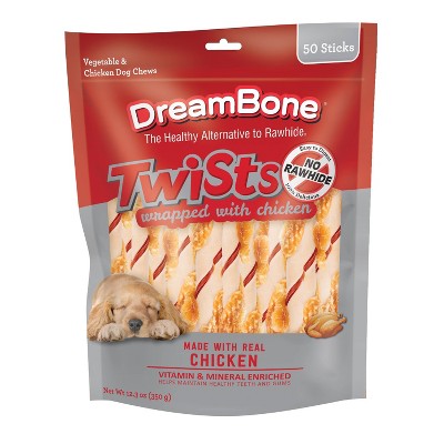 Dreambone Chicken Twist Sticks Dog Treats - 50ct