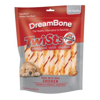 DreamBone Chicken and Vegetable Twist Sticks Dog Treats - 50ct/12.3oz