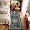 Washable Area Rug Vintage Medallion Floral Print Area Rug Non-Slip Low Pile Carpet for Dining Room Home Office - 2 of 4