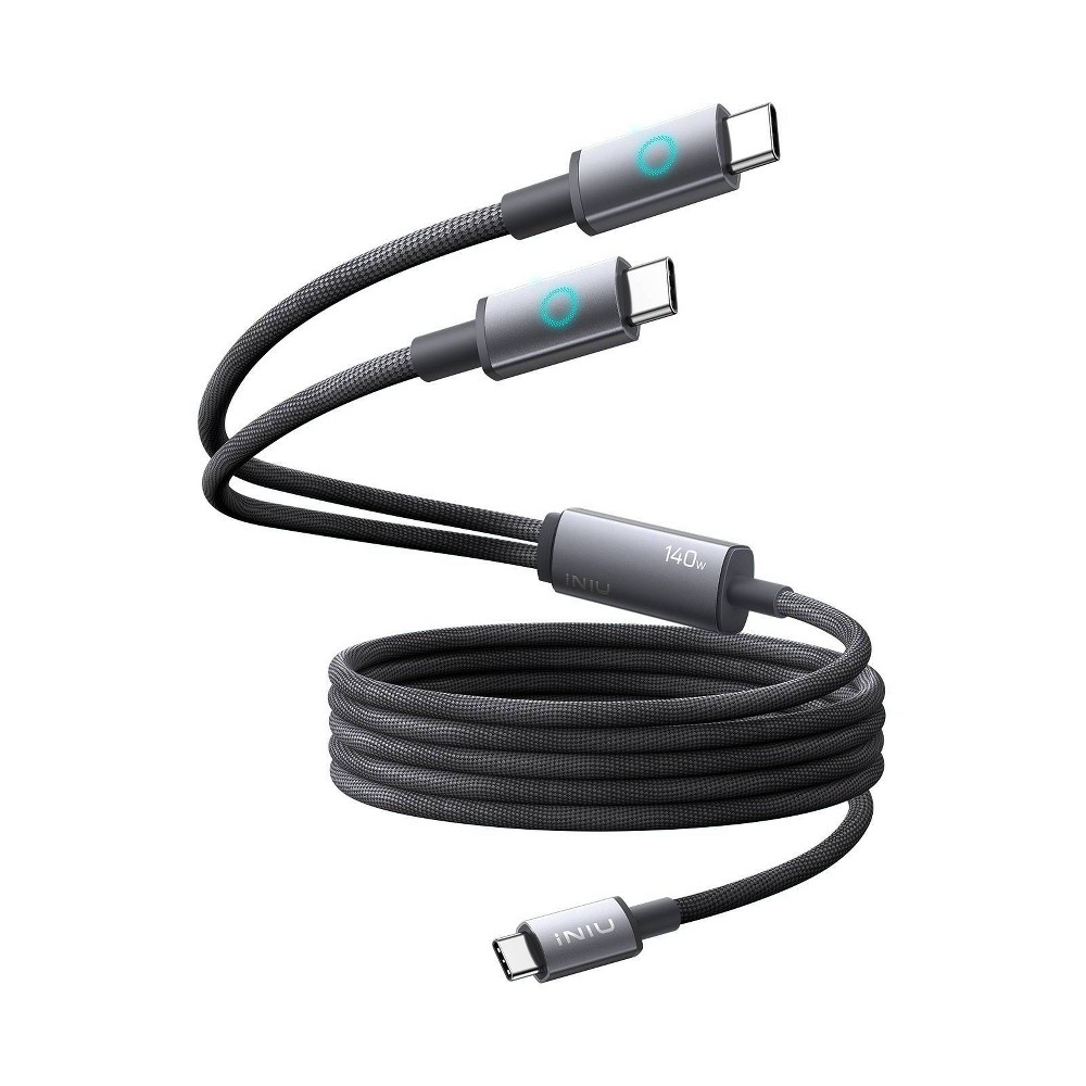 INIU Leopard 100W Fast Charging USB Type-C Cable - 6.6 ft - Black