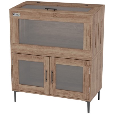 Brown 60.5 Gallon Stackable Reptile Tank with Ventilation