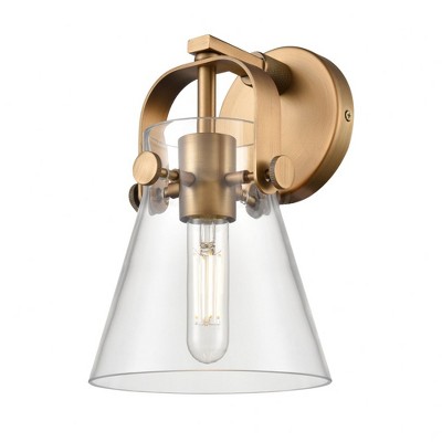 Pilaster II Cone - 1 Light Wall Sconce In Industrial Style-9.75 Inches Tall and 6.5 Inches Wide