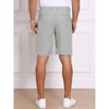 INSPIRE CHIC Men's Linen Texture Above Knee with Pockets Formal Shorts - 3 of 4