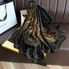 Anna-Kaci Women's Long Satin Scarf with Gold Peacock Feather Print 70.8×31.5 Inches - 3 of 4