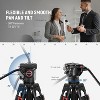 Boersma 74" Video Tripod with Fluid Head, QR Plate , Aluminum Heavy Duty Camera Tripod Professional for DSLR Cameras Camcorders, Max Load 17.6lb/8kg - 4 of 4