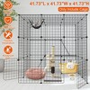 iMountek "3-Tier Large Cat Cage Enclosure Playpen – Iron Construction, Detachable Cat Crate with 2 Ladders" Black - 3 of 4