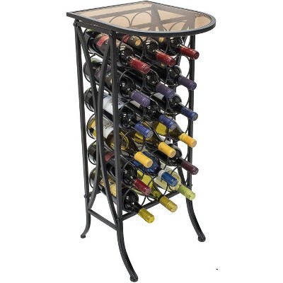 Sorbus chateau style wine bottle rack for home and cellar