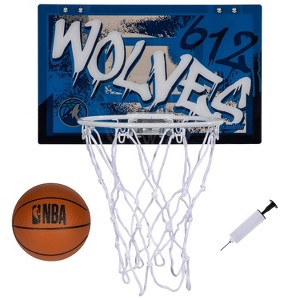 NBA Minnesota Timberwolves Over The Door Mini Basketball Hoop - 1 of 4