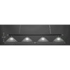 Toltec Lighting Oxford 4 - Light Island Pendant Light in  Chrome/Matte Black with 16" Frosted Crystal Shade - 2 of 2