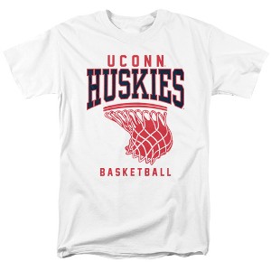 University Of Connecticut Basketball Hoop Adult T-Shirt Charcoal - 1 of 4