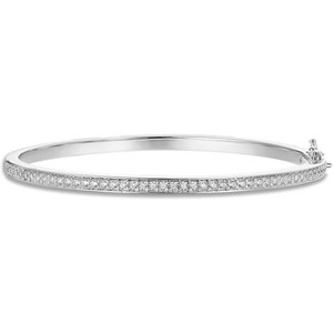 14K Gold Plated Cubic Zirconia Bangle Tennis Bracelets for Women - 1 of 4