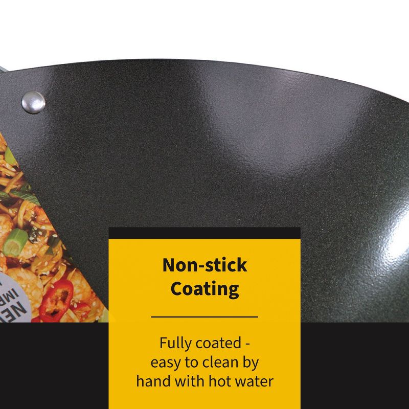 Ken Hom Excellence Non-Stick Carbon Steel Wok - 12 inch, 4 of 8