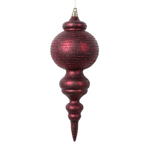 Vickerman 10" Matte with Glitter Finial Ornament - 1 of 1