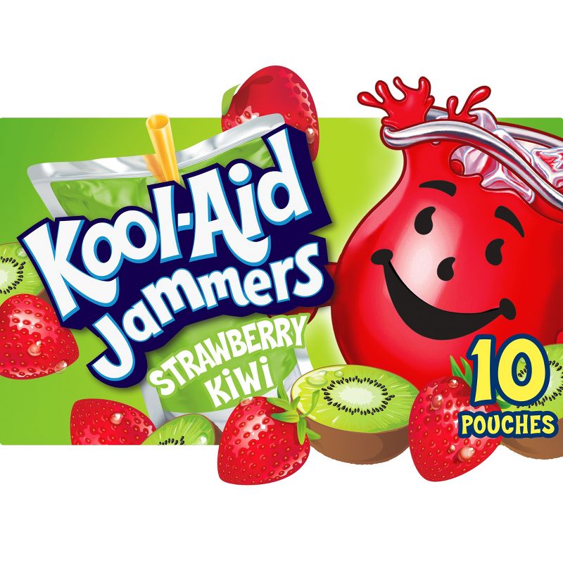 Kool-Aid Jammers Strawberry Kiwi Juice Drinks - 10pk/6 fl oz Pouches, 1 of 13