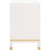 Baskin 3 Drawer Accent Table - White - Safavieh. - 4 of 4