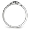 Black Bow Jewelry 1/20 Ctw Black & White Diamond X Ring in Sterling Silver - 2 of 4