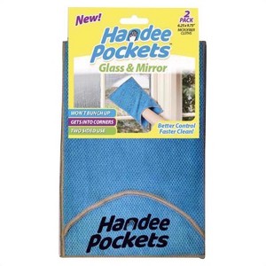 Handee Pockets Microfiber Glass & Mirror Cleaning Cloth 6.25 in. W X 9.75 in. L 2 pk (Case of 6) - 1 of 1