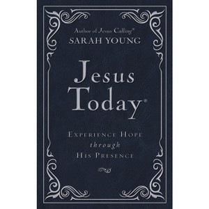 Jesus Today Deluxe Edition, Leathersoft, Navy, with Full Scriptures - by  Sarah Young (Leather Bound) - 1 of 1