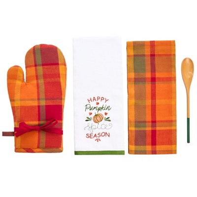 The Lakeside Collection Harvest Plaid Kitchen Accessories - 4-Pc. Kitchen Gift Set