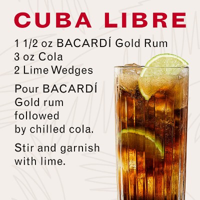 Bacardi Gold Caribbean Rum - 50ml Bottle