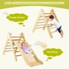 Safstar 2-in-1 Wooden Climbing Triangle Set  Triangle Climber w/ Ramp Natural - 4 of 4