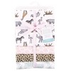 Hudson Baby Infant Girls Cotton Flannel Receiving Blankets, Modern Pink Safari, One Size - 2 of 4