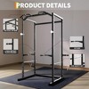 Power Cage, 1100 Lbs Multi-Functional Power Rack with Pull-Up Bar, Adjustable Safety Bars, Power Rack - 2 of 4