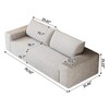 71" Corduroy 3-Seater Sofa with Deep Seat Design, Family Sofa for Living Room or Apartment, No Assembly Sofa for Couples or Guests-Koiai - 4 of 4