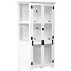 63''H Wooden Outdoor Storage Shed, Garden Greenhouse With Waterproof Roof & Lockable Door, Tool Storage House for Backyard Garden Patio Lawn - 4 of 4