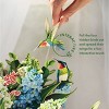 FreshCut Paper 12" Hummingbird Oasis 3D Pop Up Flower Bouquet Greeting Card and Envelope - 4 of 4